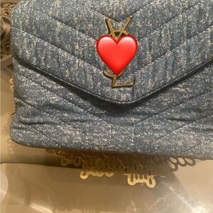 Blue Quilted Handbag